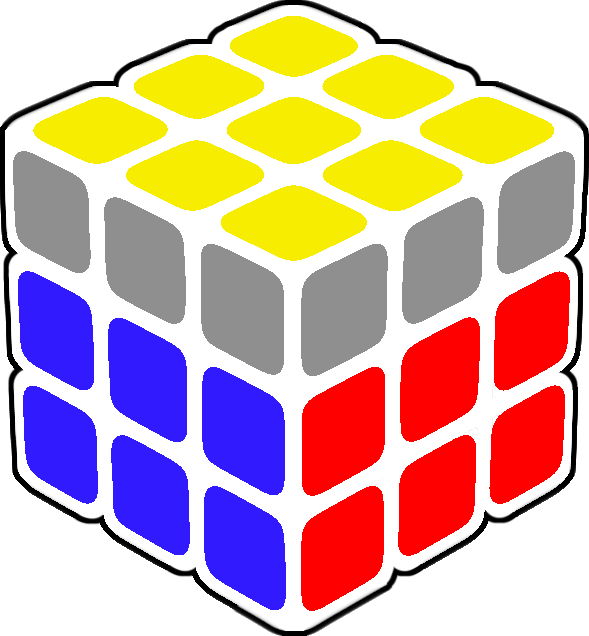 3x3x3 cube with the last oriented layer, OLL